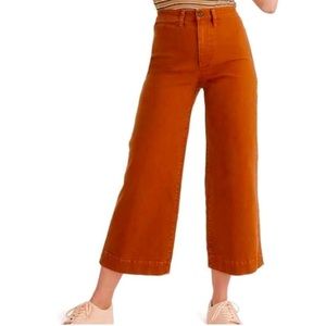 Madewell Slim Emmett Wide Leg Crop Trouser Pants